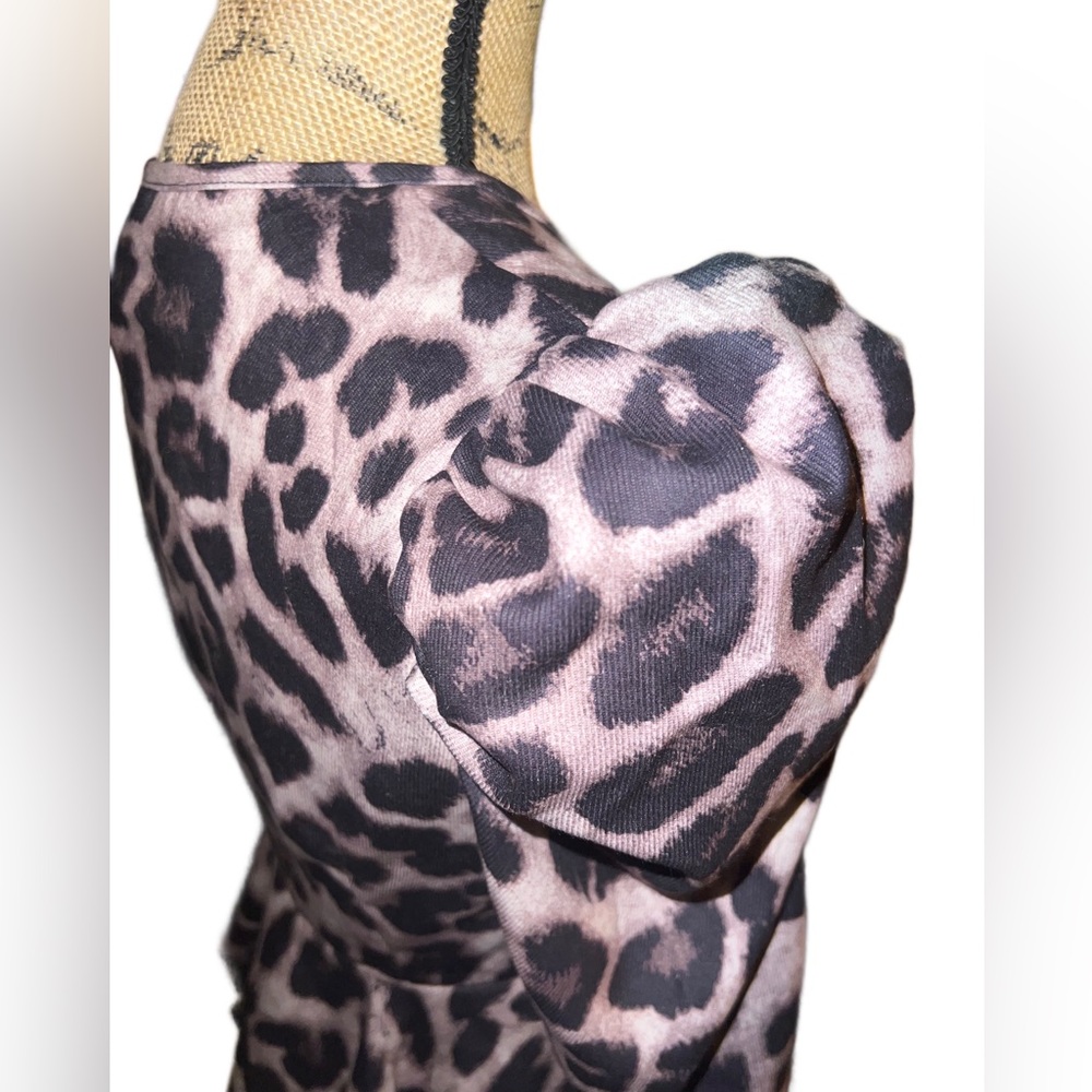Leopard Puff Sleeve Jacket - Picture 10 of 15